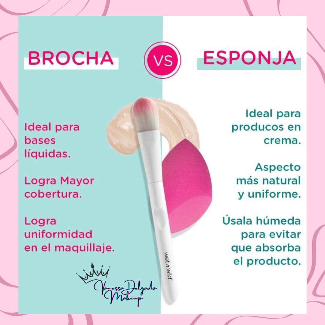 vandelchristen's tweet image. ¿Te gusta usar la brocha o la esponja? ¿Cuál te parece mejor? Conoce los beneficios de cada una y elige la perfecta para ti. 
#tipsdemaquillaje
#esponja
#brocha