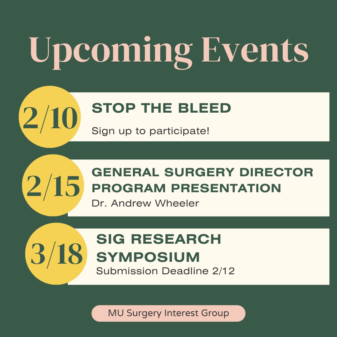 Mizzou Med Surgery Interest Group tweet media