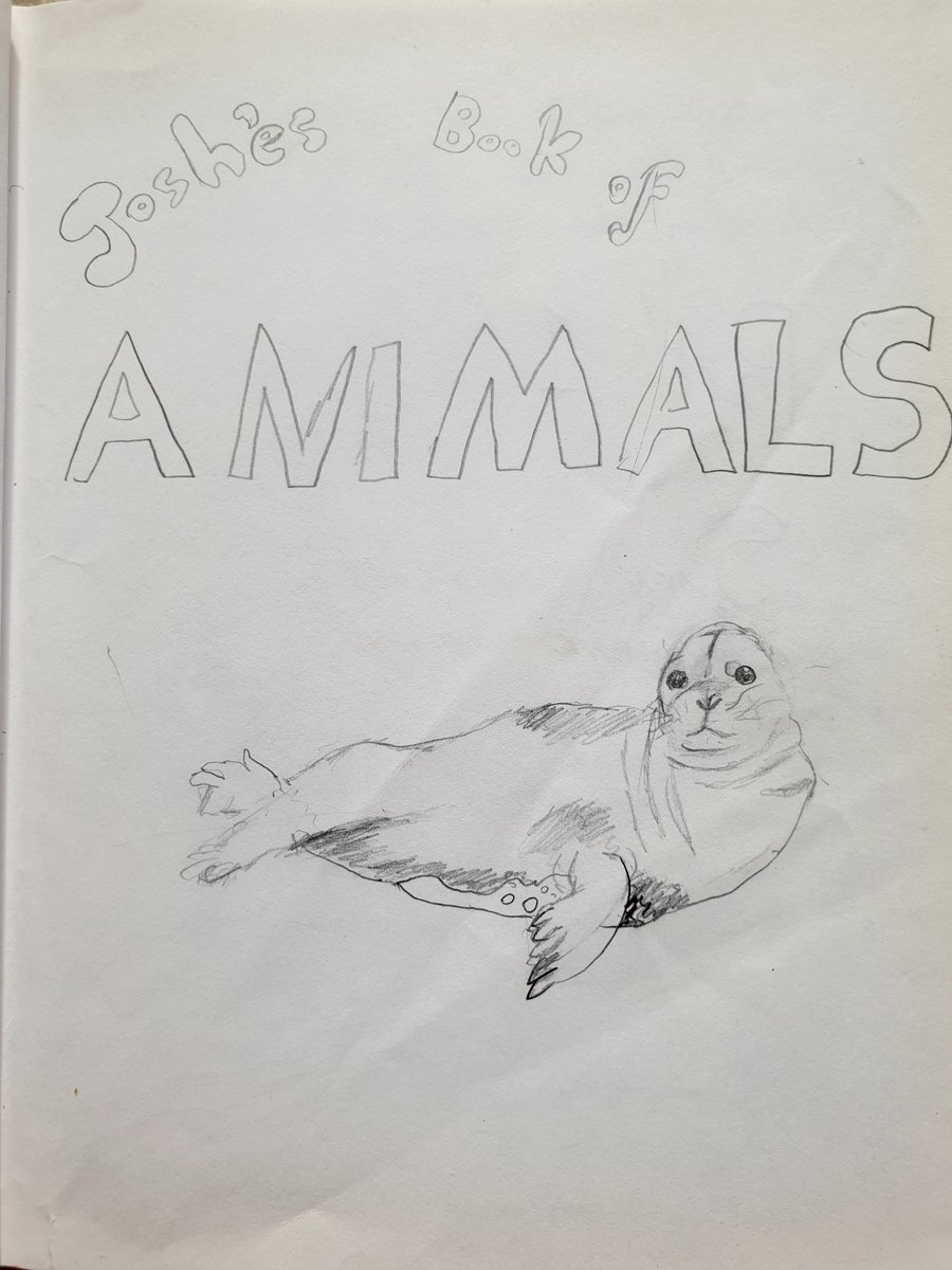 I'm proud to announce a project that has been nearly 22 years in the making: 

Josh'es [sic] Book of ANIMALS 🦭

Since the age of nine I have been writing and illustrating my own animal encyclopedia, and as of last week I can confirm that it is finished...