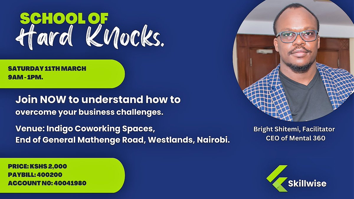 SkillwiseKenya's tweet image. Welcome to our first module🎉🎉.
We can not wait to take your business to the next level!

Happening on Saturday 11th March 2023.

JOIN NOW

#SkillwiseKenya
#SchoolofHardKnocks
