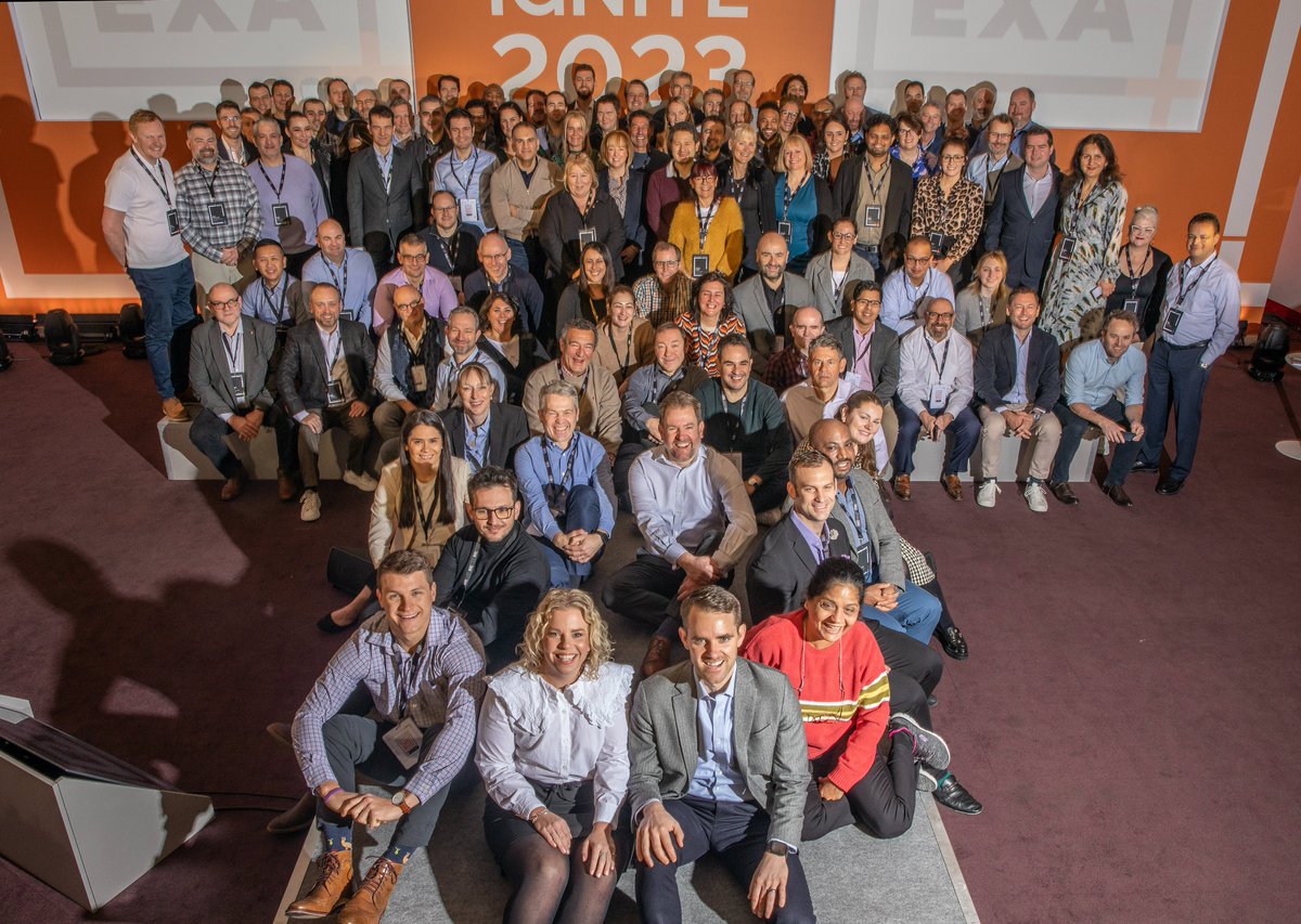 exainfra's tweet photo. Last week the #EXAInfra team gathered in Barcelona for its annual kick off - #EXAIGNITE2023. Over 100 of EXA employees gathered in Barcelona for a packed few days to align on the business objectives and strategy. EXA are igniting in 2023 - watch this space. #EXALife https://t.co/rBgfonGn3A