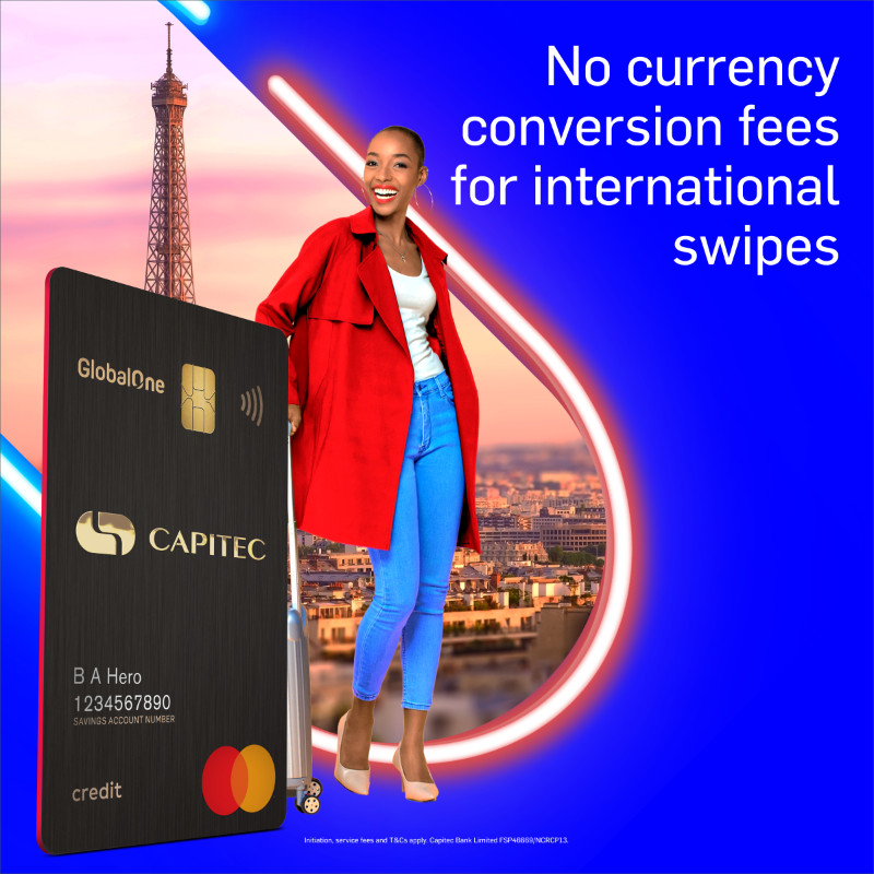 CapitecBankSA's tweet photo. Get 1.5% cash back on our credit card when you spend and bank with us.
