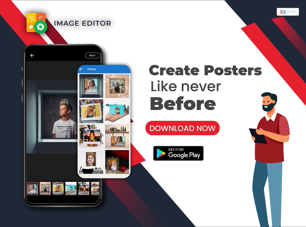 Lufick3's tweet photo. Choose your favorite Template and customize stunning Posters in minutes. No advanced design skill is required with the Image Editor App.
Download the Image Editor App today.
https://t.co/1PKOsQn8uw
#snapimageeditor #photoeditorapp #indianapp #india #filter #lufick #android https://t.co/DVsshcjvv9