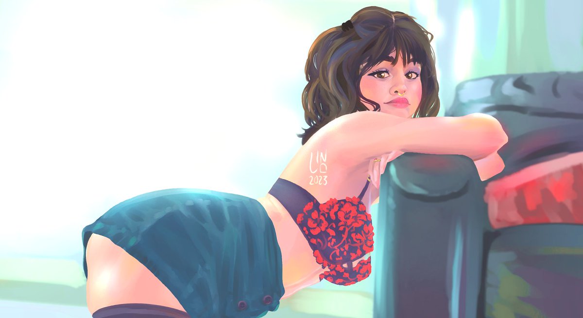 oni_lino's tweet photo. I've just finished this @WillowNeptune portrait. Soft shapes and tender expression is a good combination, isn't it? 
If you haven't seen her set on @SuicideGirls , you should do it right now.

#prettygirl #erodoodle #suicidegirlsfanart #fanart https://t.co/EJLD4YNFXs