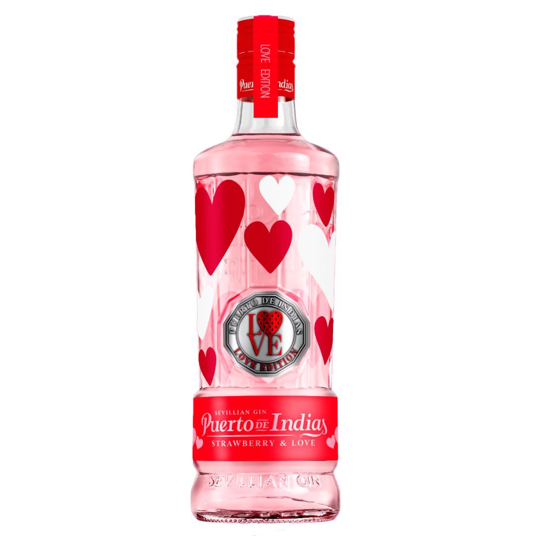 la botella de puerto de indias de edición San Valentín...... me muero es preciosa