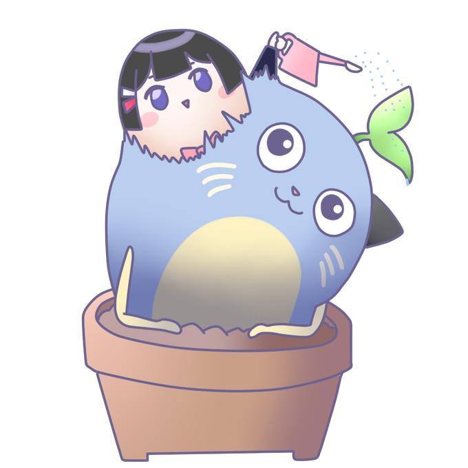 「black hair watering can」 illustration images(Latest)