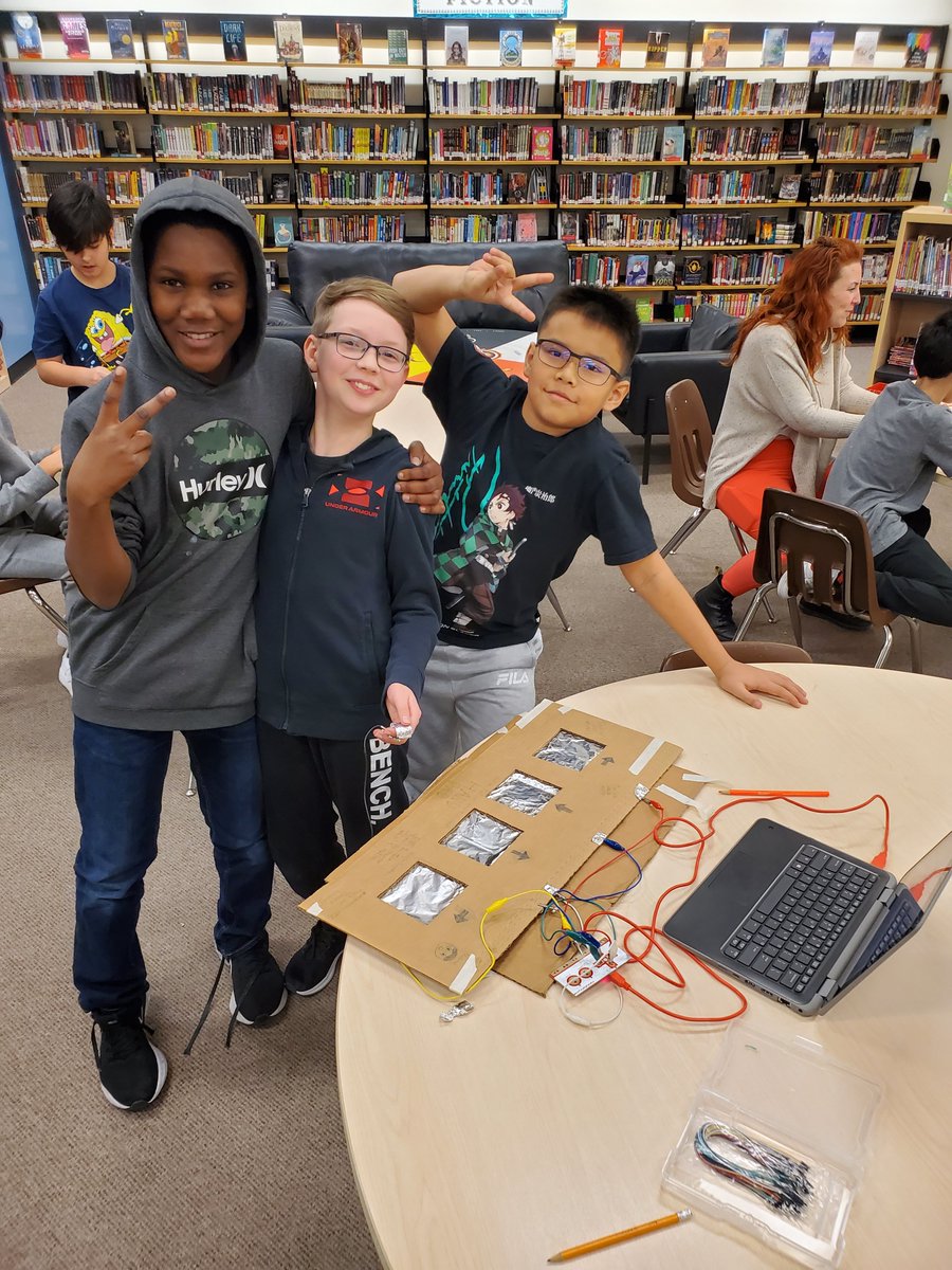 It was 🔌💡 ELECTRIC in the Gr.6 Ss Arcade!! Gr. 6 Science Ss designed controllers for (pre-made) <a href="/makeymakey/">Makey Makey</a> apps/games to demonstrate their understanding of circuits for their Electricity Unit.  Ss shared their designs during the Arcade. #librarylearningcommons <a href="/vg_RETSD/">Valley Gardens Middle School</a>