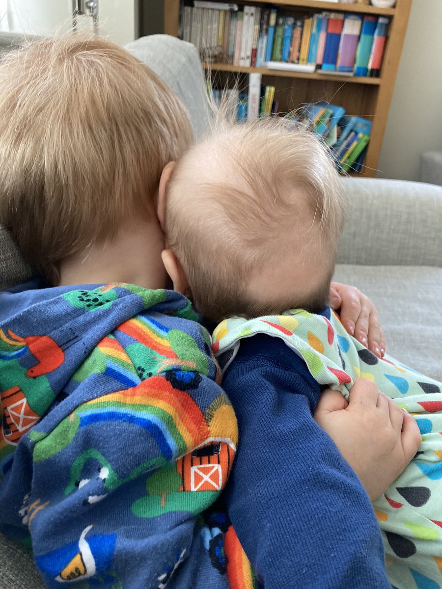 DrClitherow's tweet photo. Two kids is hard work… but then they do this and it’s adorable 🥰 can’t believe I’m almost half way through mat leave 2 😢 https://t.co/2GFBqhN4eN
