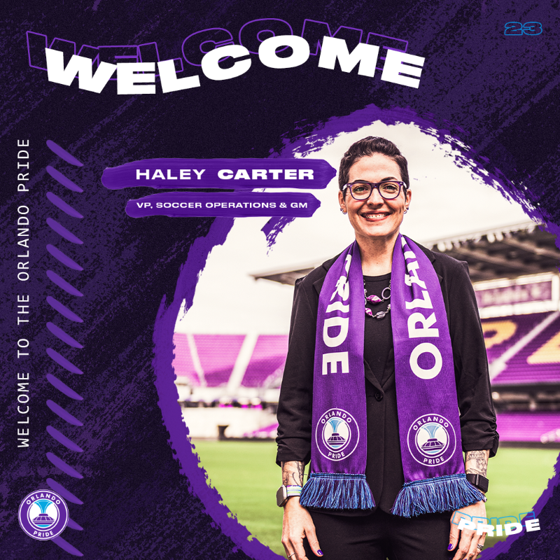 ORLPride's tweet photo. Welcome Haley 🫡

Haley Carter has been named Vice President of Soccer Operations and General Manager.