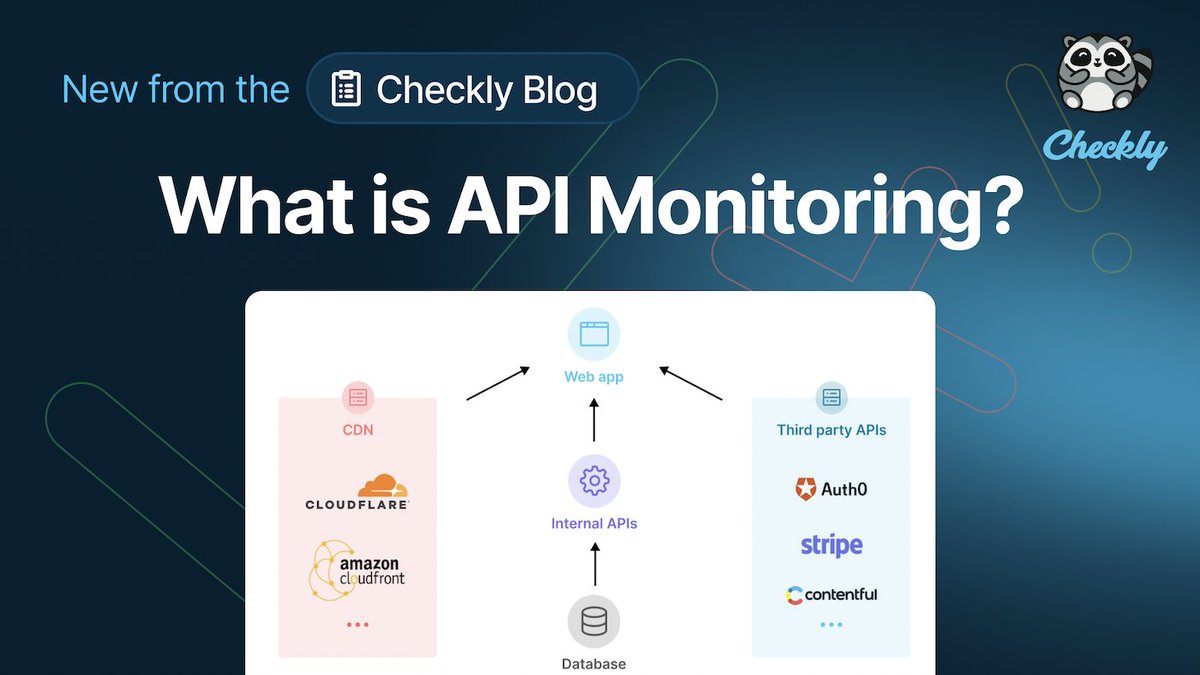 checklyHQ's tweet image. Need an introduction to the basics of API monitoring? Check out our latest post in the Checkly blog for a primer. 📚👇
blog.checklyhq.com/what-is-api-mo…
#monitoring #API #APImonitoring #developers #playwrightweb