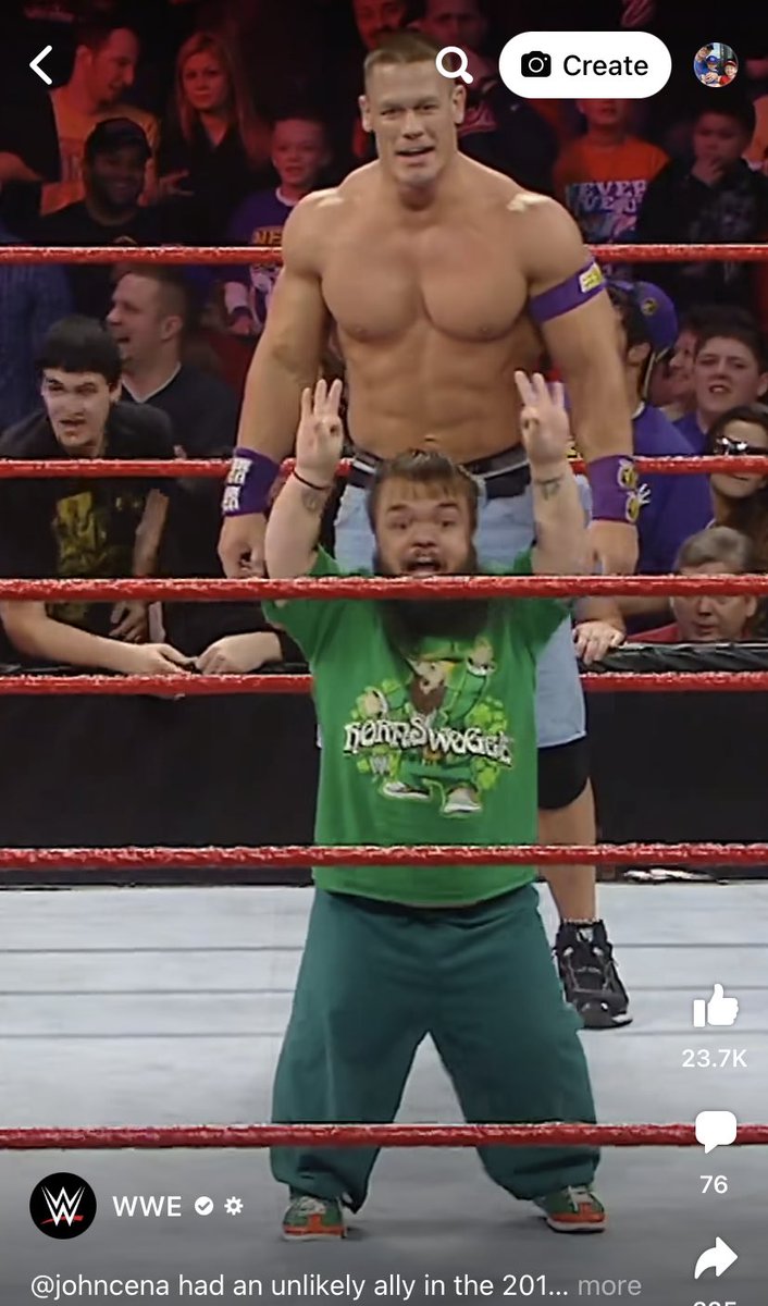 Realrobber78's tweet photo. ⁦@TIWTSN⁩ ⁦@RawIsGibby⁩ what was it like to work with this bum? #notacenafan #hornswoggle https://t.co/qbUkHpDu2t