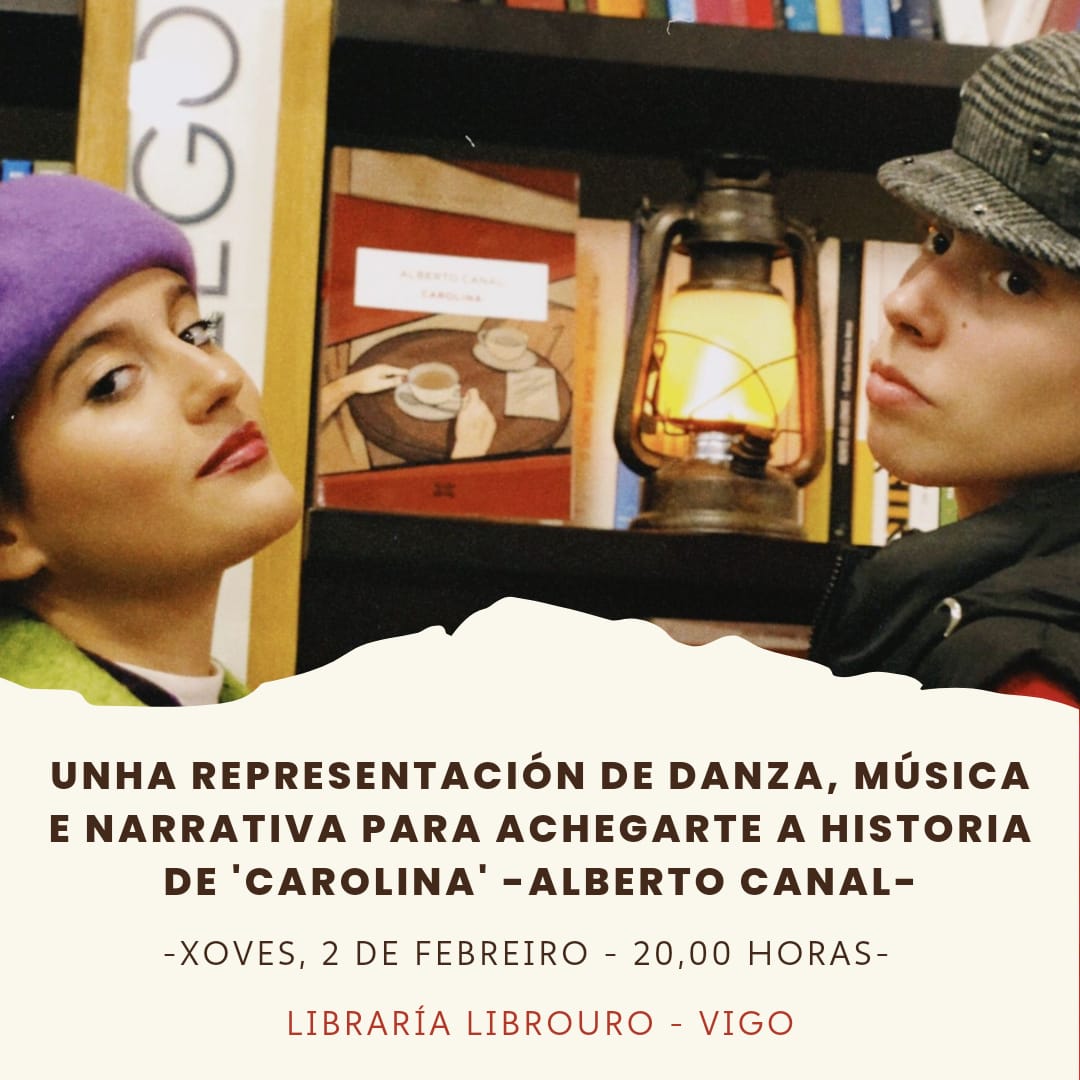 Xerais's tweet photo. 📢Este xoves, en Vigo, Alberto Canal presenta a súa novela 'Carolina' cun espectáculo de danza,  música e narrativa que pretende achegarnos dun modo orixinal ao relato protagonizado pola maquis Carolina Ernau. https://t.co/fDudL22fQS