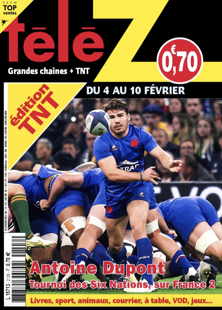 Matmatah41's tweet photo. Une belle couverture #rugby @ffrugby pour #TéléZ !
#SixNations @Dupont9A @YannickNyanga @francetvsport @VincentVign https://t.co/cxxGQbjcAf