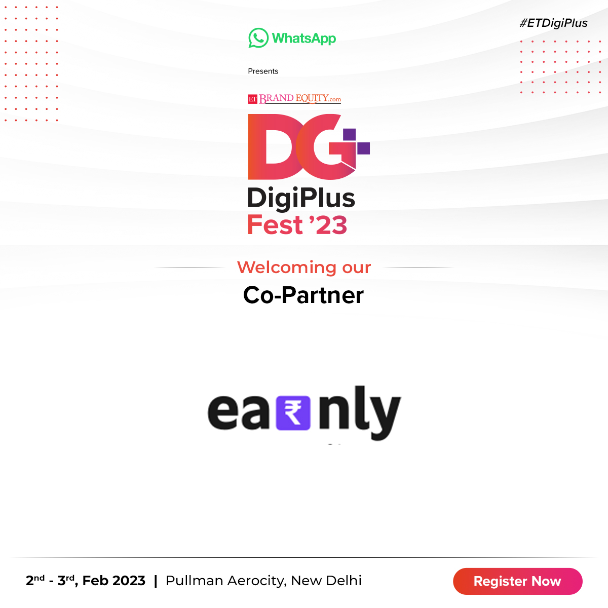 We are elated to welcome <a href="/Earnlyindia/">Earnly</a> as a Co-Partner at #ETDigiPlus Fest!

Earnly is an Indian affiliate marketing platform that enables users to earn money online by sharing deals from popular e-commerce sites.

Link: bit.ly/3fstCHa

#DigitalMarketing #Networking