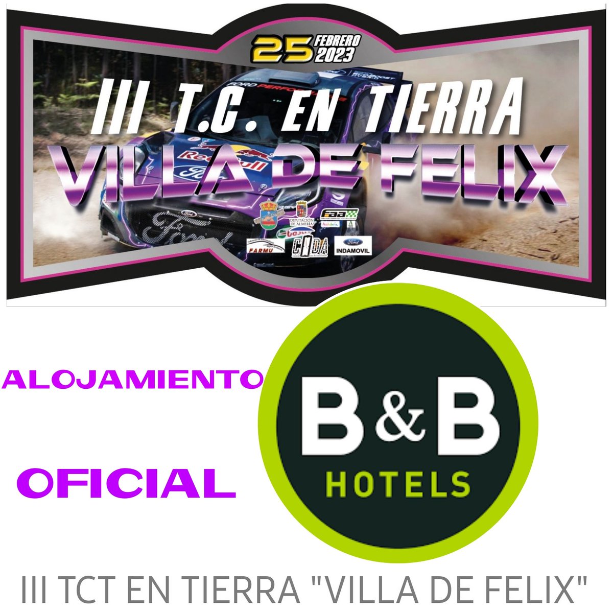 Alojamiento III TCT en Tierra "Villa de Felix"
B&amp;B Hoteles y CD CODA han llegado a un acuerdo para que los equipos se beneficien directamente de un descuento especial en alojamiento. Más información en la web. 
No te la pierdas!! Hasta el día 20/02/23 para inscribirte.