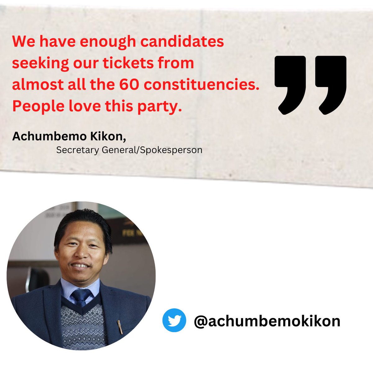 Party tickets will be distributed in few days.
Let's vote <a href="/npf_fna/">Naga People's Front</a>