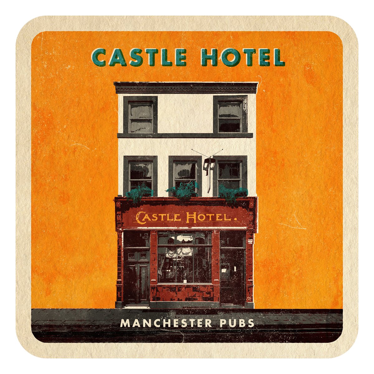 No.9 in a series of imaginary vintage beer mats. The Castle Hotel. Established 1776. 66 Oldham Street,
Manchester M4 1LE
<a href="/thecastlehotel/">The Castle Hotel</a>

#ManchesterPubs #Manchester #BeerMats #ManchesterBeer