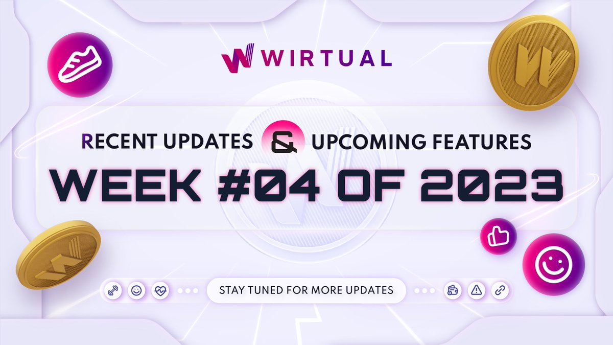 WIRTUALapp's tweet photo. 📣Here's an update for last week on what we were doing and what's coming!
📍 Read more >> https://t.co/btU96g3APB
#WIRTUAL #MoveToEarn #ExercisetoEarn https://t.co/wFawZaS51W