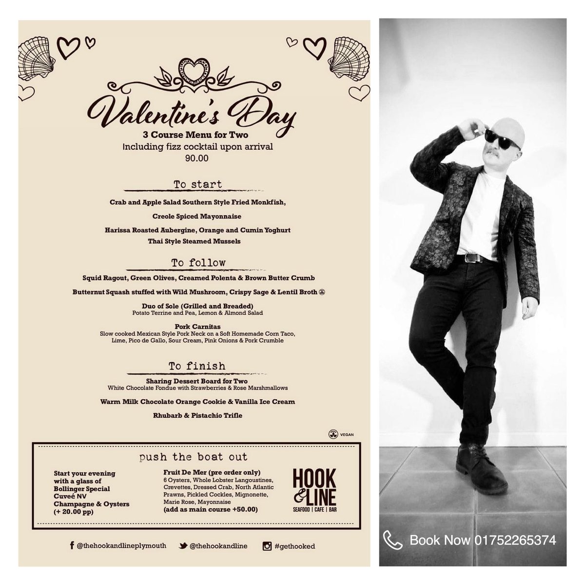 V A L E N T I N E S
D A Y 💖💕

Push the boat out and show someone how much you love them on Tuesday 14th February! 

Join us at The Hook &amp; Line for a special 3 course menu with live acoustic music from the talented Ashley Southwell! 

#gethooked this #ValentinesDay!