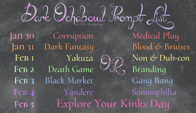 bnhafandomesp's tweet photo. Eventos de la semana (30 enero - 5 febrero):

Empiezan:

Dark OchaBowl Week (30 enero - 5 febrero)
@ochabowl

Mes enamorado BkDk (todo febrero)
@Eventos_PyE

BNHA Toxic Valentine (todo febrero)
@BNHAproship https://t.co/wDAYI7RKGH
