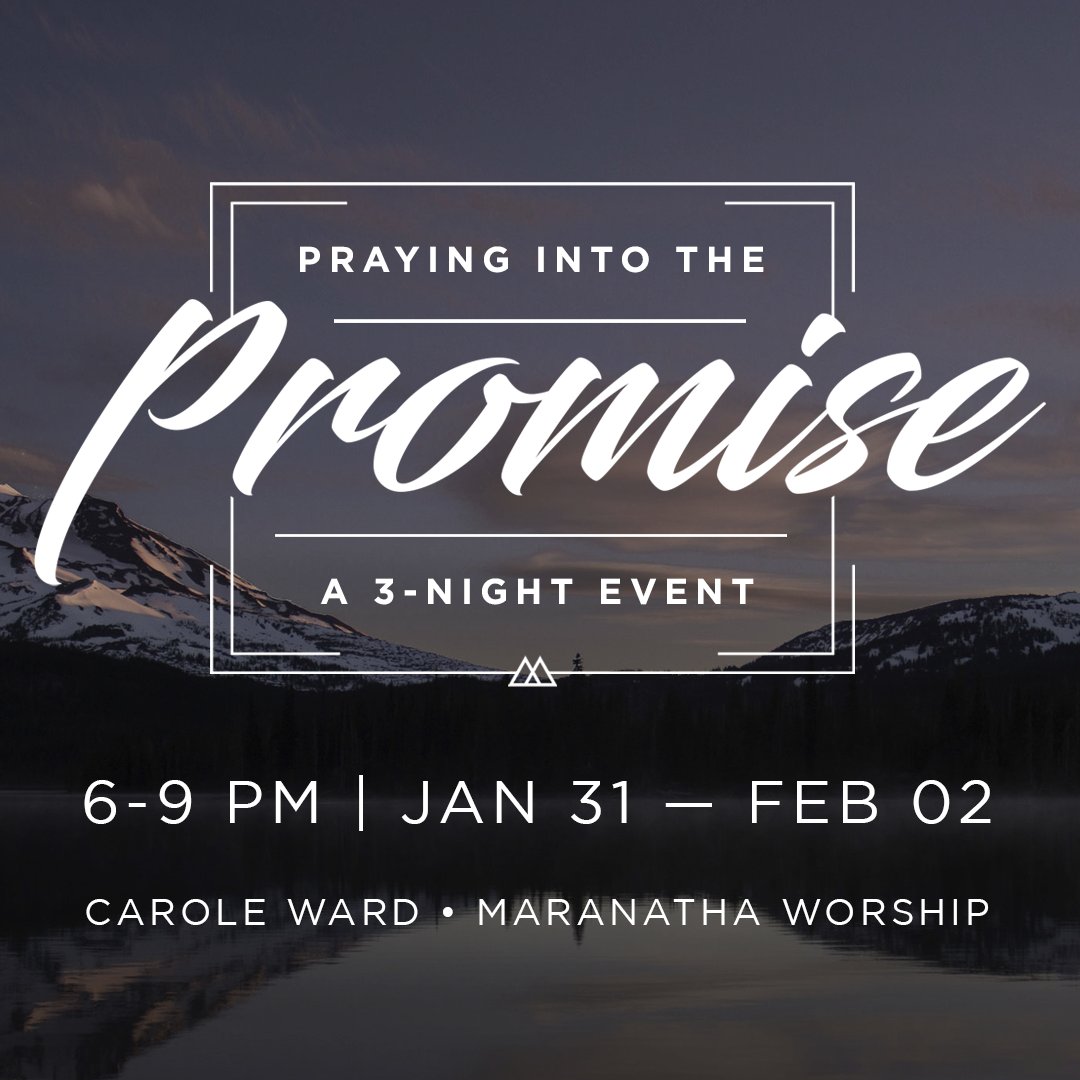 God speaks his precious promises to us not only through scripture, but also through personal and communal times of prayer. Everyone is invited to this 3 night event. 

Special guest Carole Ward, founder of Favor International and our Maranatha Worship team will lead us.