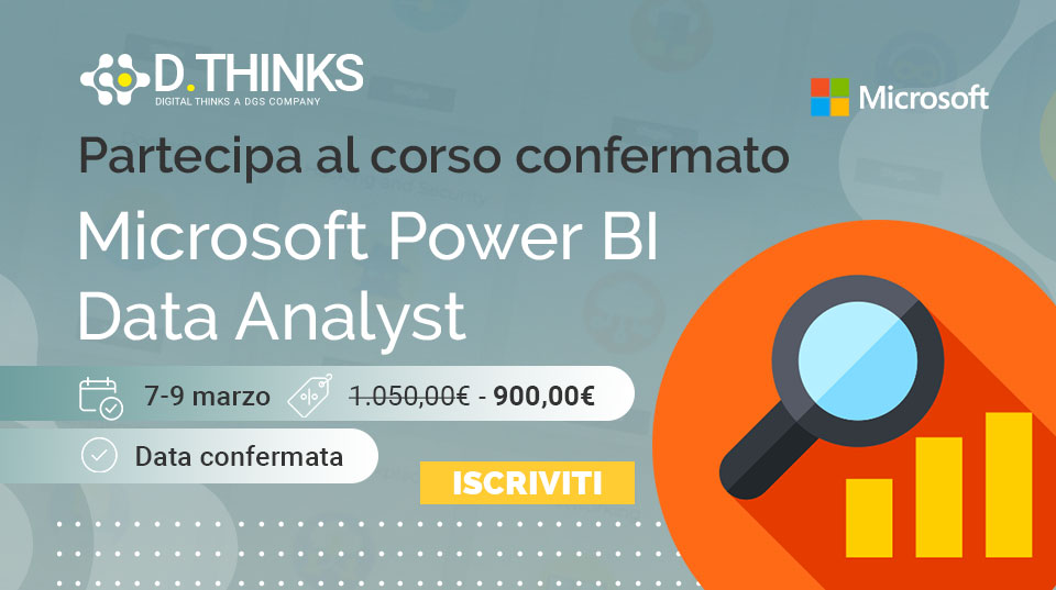 DThinks_Srl's tweet photo. 🟠 Sei un analista dati e vuoi imparare a eseguire analisi dei dati con #PowerBI? Partecipa al corso #confermato 𝗠𝗶𝗰𝗿𝗼𝘀𝗼𝗳𝘁 𝗣𝗼𝘄𝗲𝗿 𝗕𝗜 𝗗𝗮𝘁𝗮 𝗔𝗻𝗮𝗹𝘆𝘀𝘁  
📆 𝟳-𝟵/𝟯 
⚡ #Promo 1.050,00€ – 𝟵𝟬𝟬,𝟬𝟬€
Iscriviti ✏️ https://t.co/ZbcVMR77TW
#dataanalyst #pl300 https://t.co/PMB0vEVbE4
