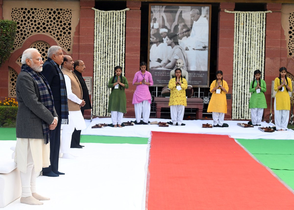 Took part in a prayer meet at Gandhi Smriti earlier today.
