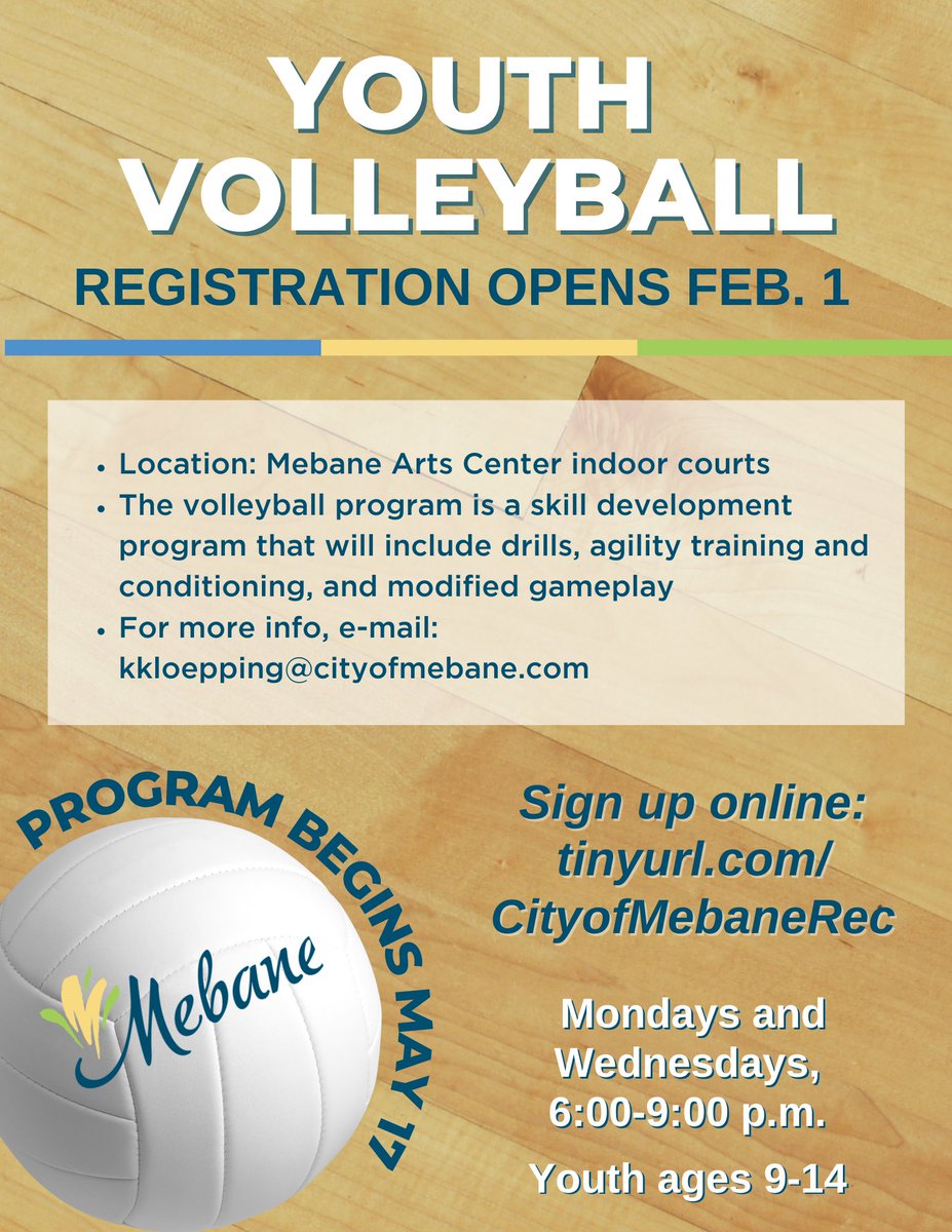 Mebane Recreation & Parks Department on Twitter "Registration for our
