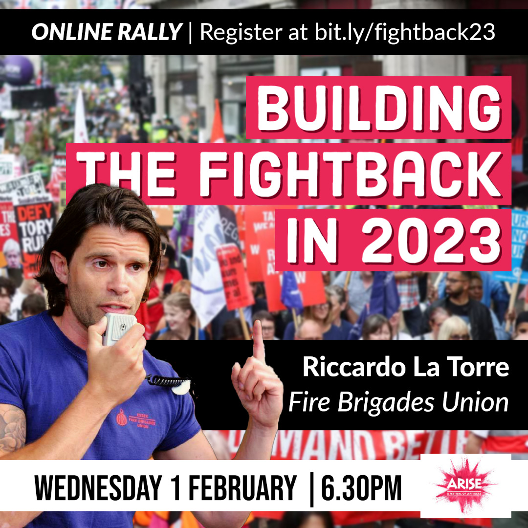 arise_festival's tweet photo. WEDNESDAY! #BuildingTheFightback online rally, 18.30 πΊ
Hear from the frontline struggles against the Tories, including from:
@SocialistHB @NurseSayNO
Mark Serwotka @pcs_union
@HelenOConnorNHS @GMBSouthern
@RiccardoLaT0rre @fbunational
Sign up π https://t.co/RghUAYTzq5 https://t.co/dGd0T5r83G