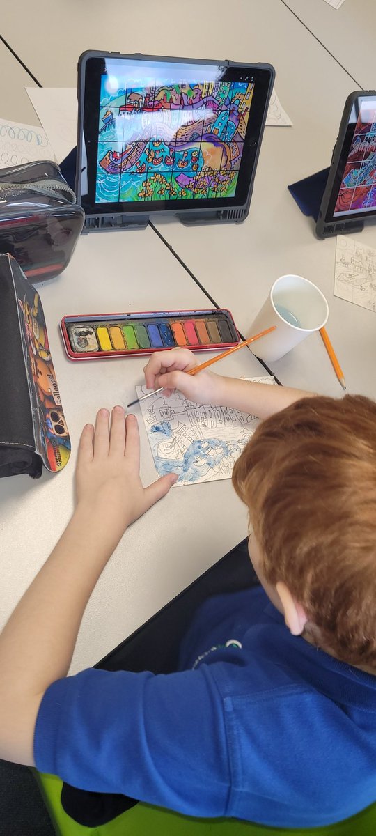 Prynhawn difyr yn dysgu am arddull yr artist amryddawn <a href="/DorianSpencer/">Dorian Spencer Davies Art</a> . Dysgon ni am arddull, ansawdd a lliw. Diolch @Miss_CJames #celfyddydaumynegiannol #blwyddyn5a6 #profiadau