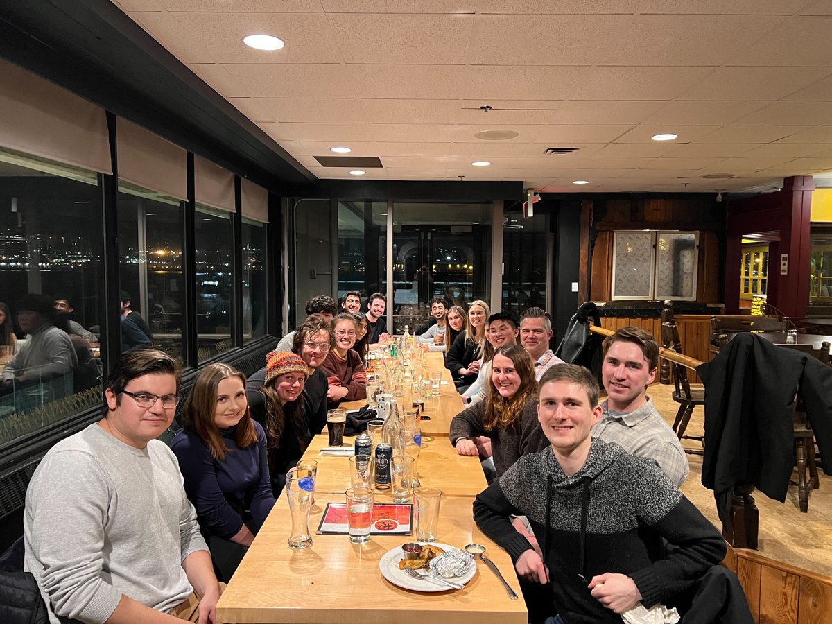 DalLBRF's tweet photo. Fantastic night out with the lab. Great company, lots of laughs, and a bit of science (of course). #labdinner @Juliet_Rowe04 @jessgibson18 @ErnestTJNg @cassidy_klein https://t.co/XXhDcsQRn8