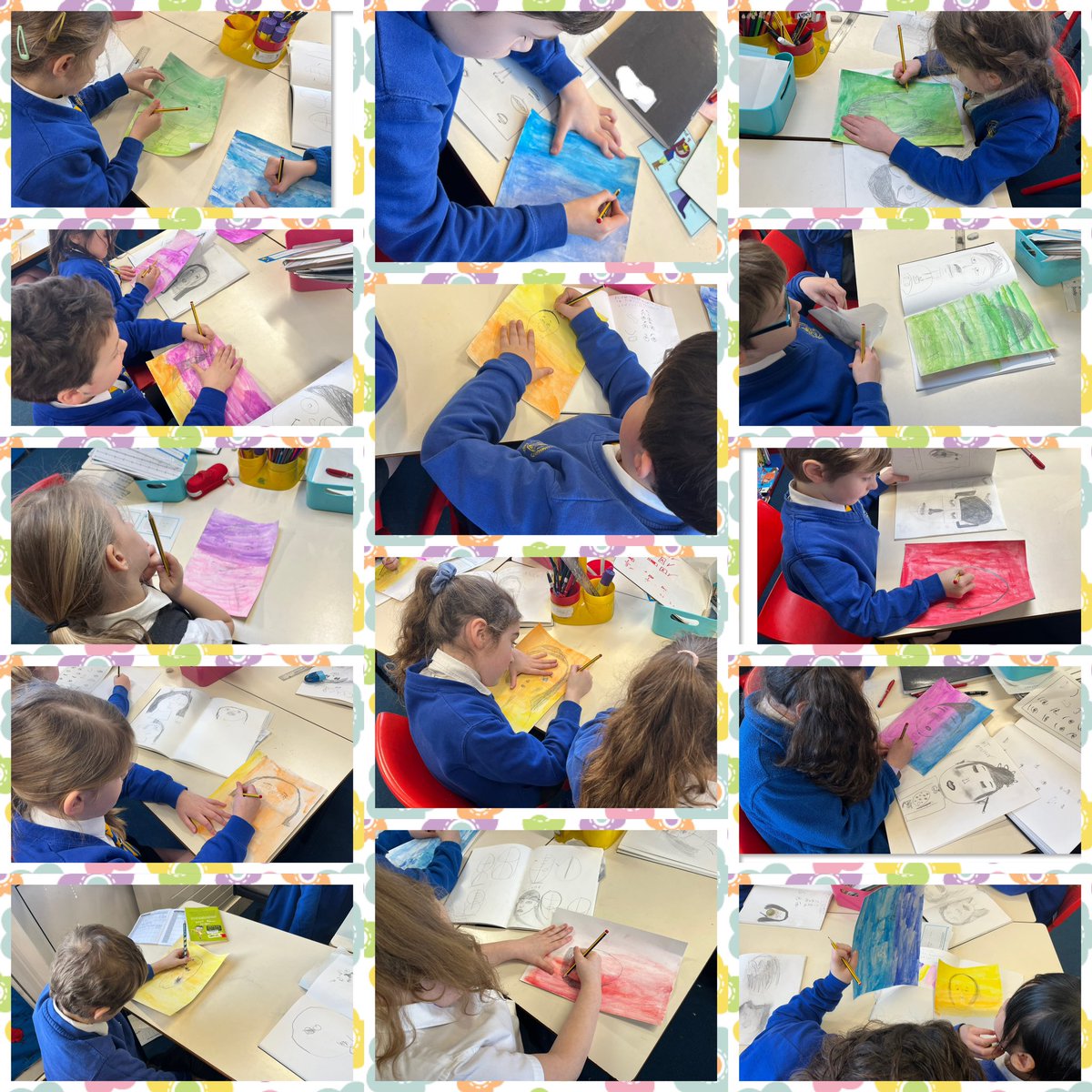 JamesBrindleyPS's tweet image. Using all of our sketching techniques, and our proportion work, to create our final portraits, in Y3. #sketch #lightlines #proportion #halvesandthirds #portrait #emotions