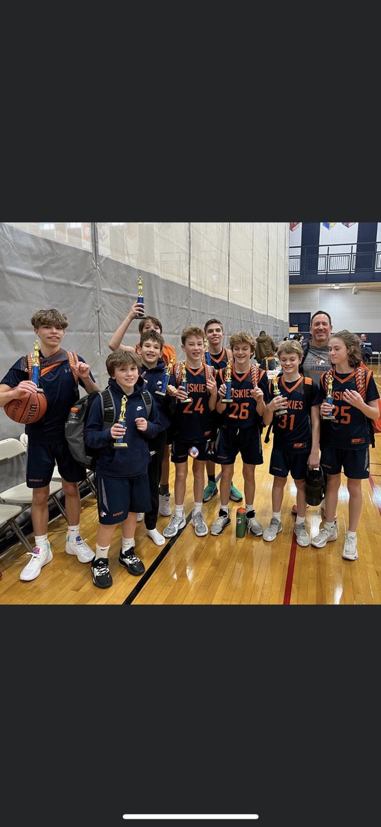 Big weekend for the 7 Blue Jr. Huskies.  Oswego East Tourney champs!