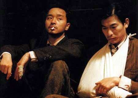 hkpopculture's tweet photo. leslie cheung and andy lau in shanghai grand 新上海灘 1996, dir. poon man-kit https://t.co/xue8NKrrUd
