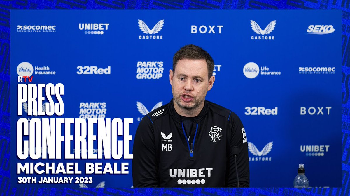 Rangers Football Club on Twitter "🎙️ Part One Michael Beale spoke to