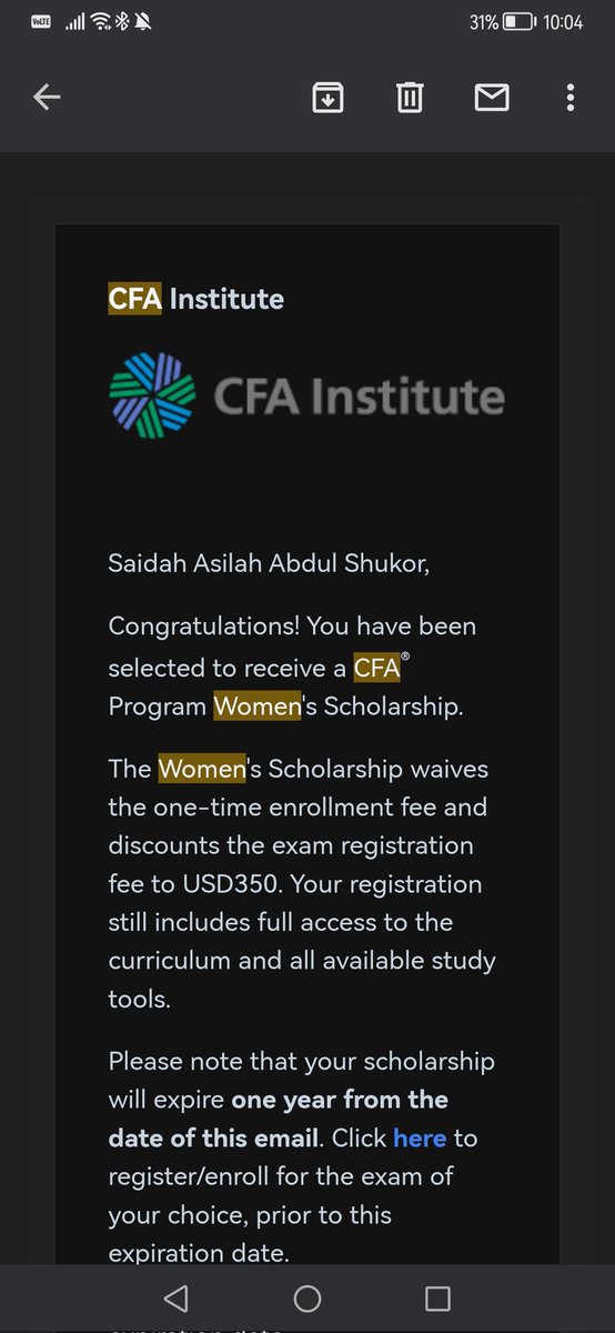 Saida_CFPCertTm's tweet photo. A personal statement for a scholarship.
I received LinkedIn DMs from women across the globe.
I used the similar format that approved my application for a MSc 10 yrs ago to UCL, King's College London, etc.just edit a little.
Should I write a thread?
#CFAProgramWomen'sScholarship https://t.co/gMIgTbrCG8