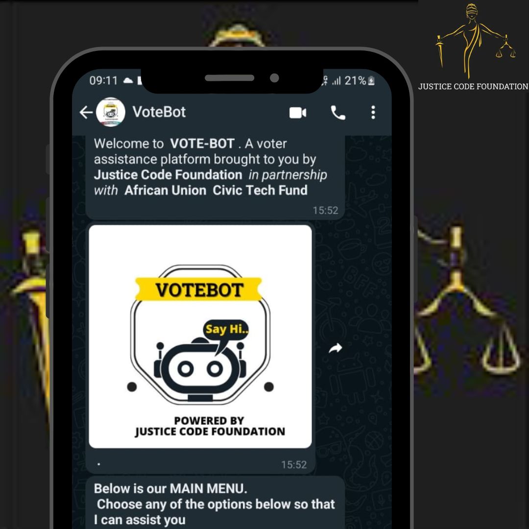 Justice_Code's tweet photo. #VoteBot #Registertovote #techforcivicgood https://t.co/H3kk6F4Lfh