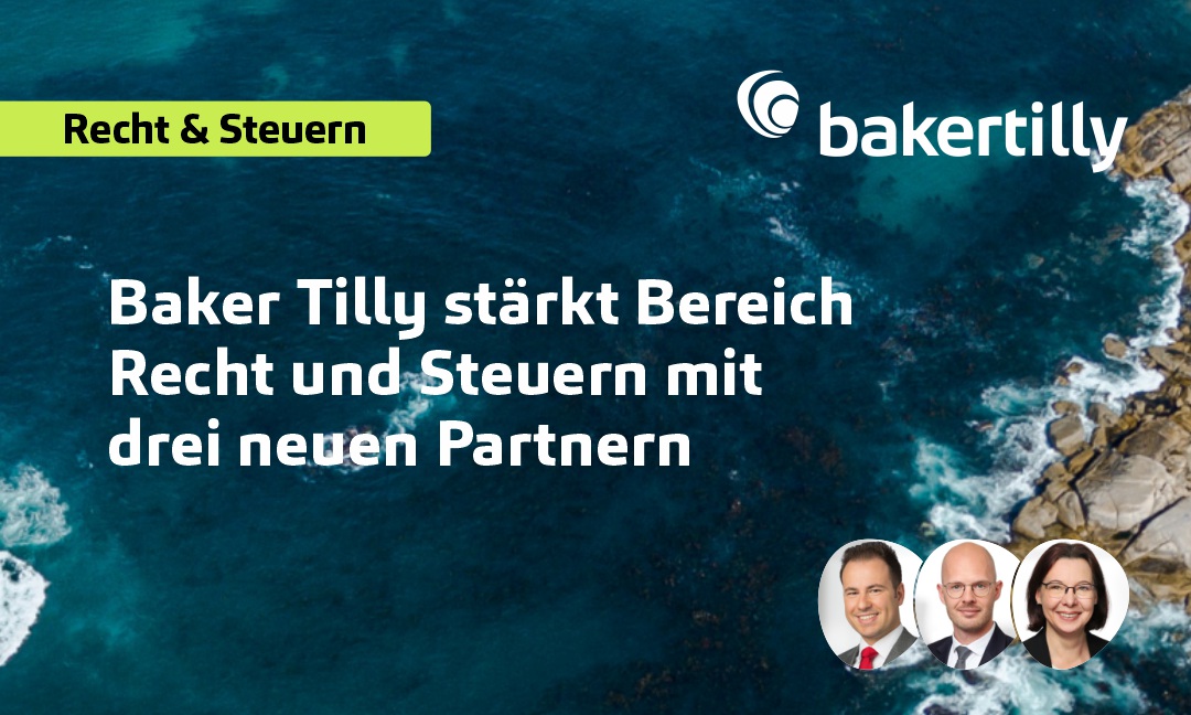 Baker Tilly geht im Bereich Recht und Steuern mit der Ernennung von drei internen Partnern ins Jahr 2023. Hinzu kommen vier Beförderungen auf Director-Ebene: bit.ly/3wFUtEt

#Recht #Steuern #Tax #Legal #CorporateTax #TransferPricing #Corporate #Transactions #Bakertilly