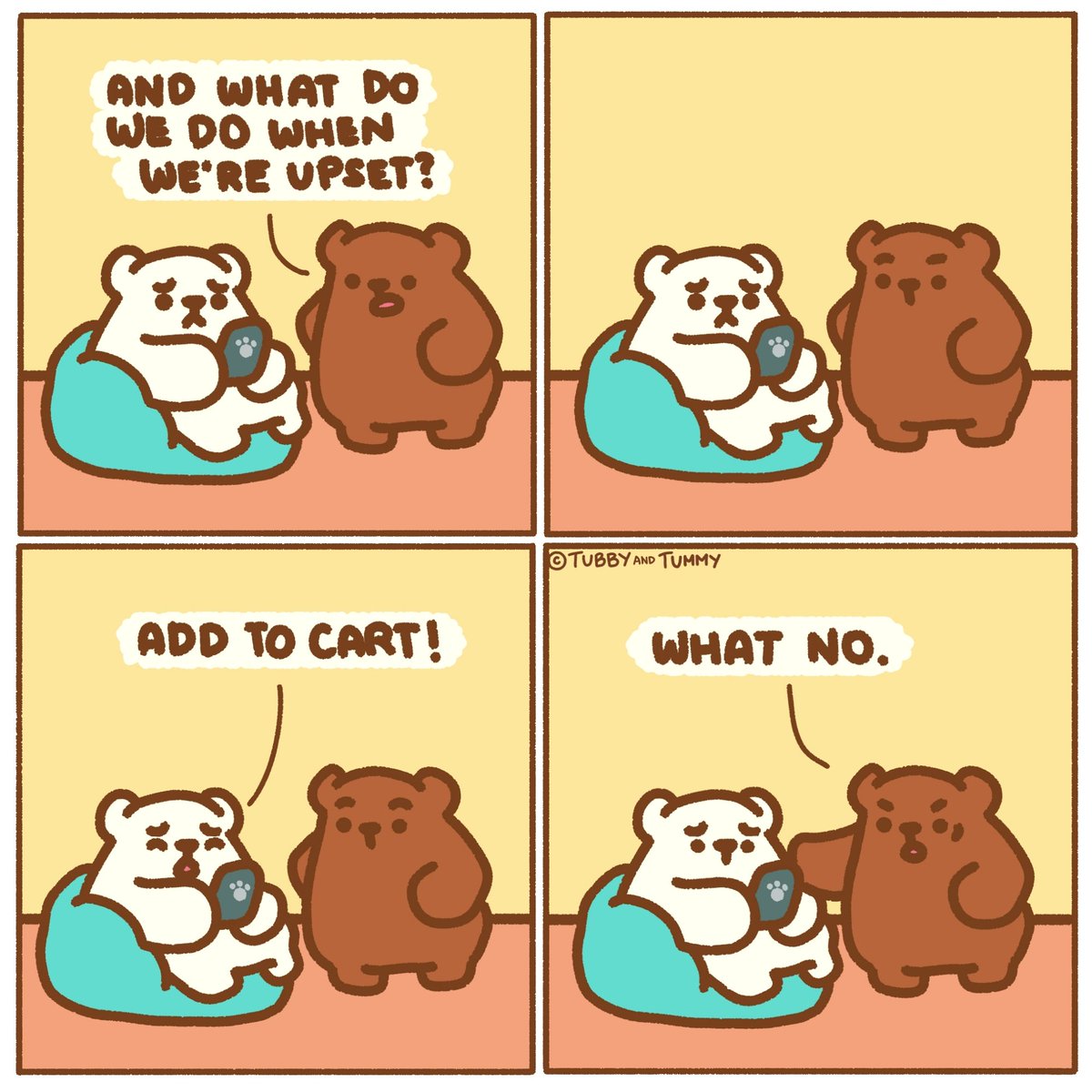 When we're upset 