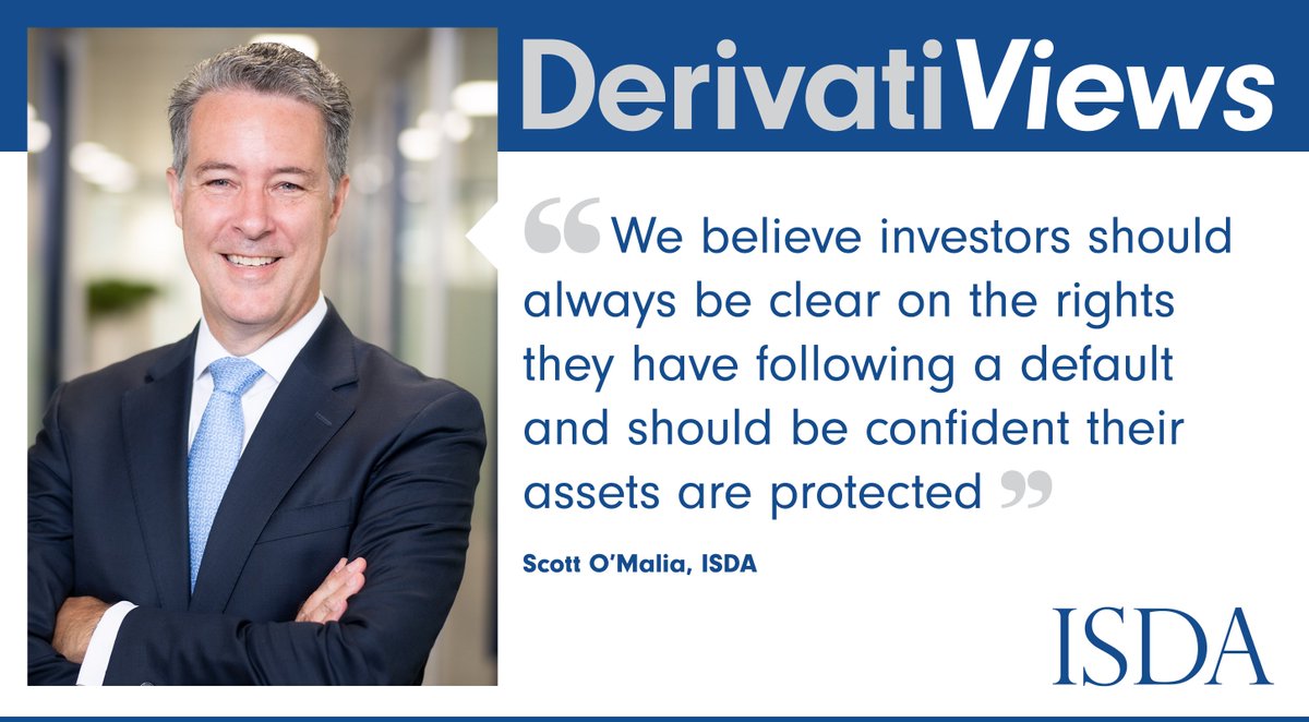 ISDA CEO <a href="/ScottOMalia/">Scott O'Malia</a> has written a new derivatiViews blog on the legal questions posed by the collapse of #FTX and other #crypto firms and the importance of a robust contractual framework for digital asset #derivatives. Read the article here: isda.org/2023/01/30/bri…