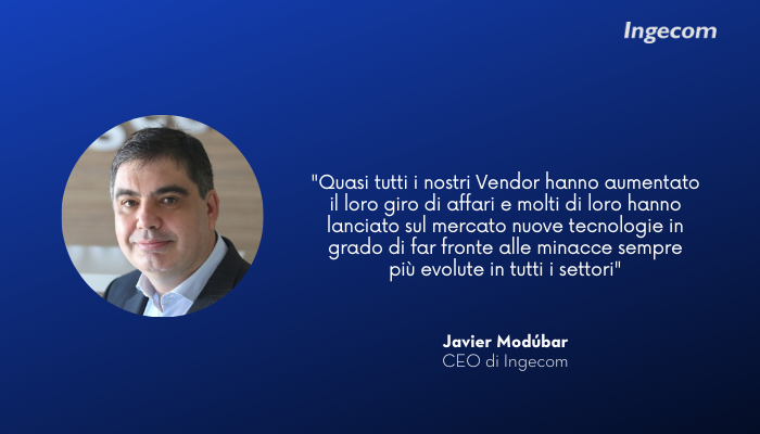 IngecomItalia's tweet image. "Nel 2022 il fatturato è tornato a crescere, nonostante il contesto di incertezza particolarmente evidente nella seconda metà dell'anno. Quasi tutti i nostri Vendor hanno aumentato il loro giro di affari" 🗣️Ecco il commento del nostro CEO #JavierModubar. #Ingecom #Cybersecurity