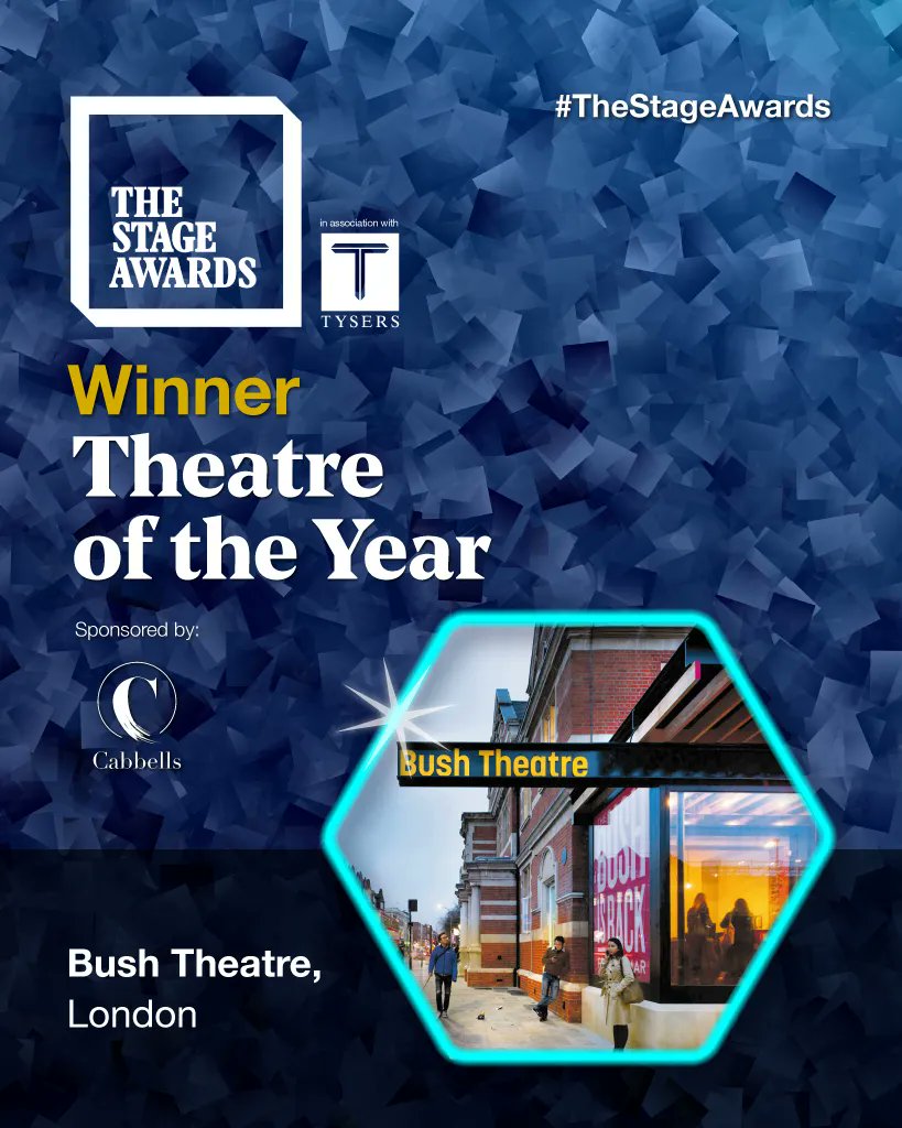 Bridesmaids this time for us. Congratulations to @LyricBelfast and @bushtheatre for sharing Theatre Of The Year at #TheStageAwards @TheStage