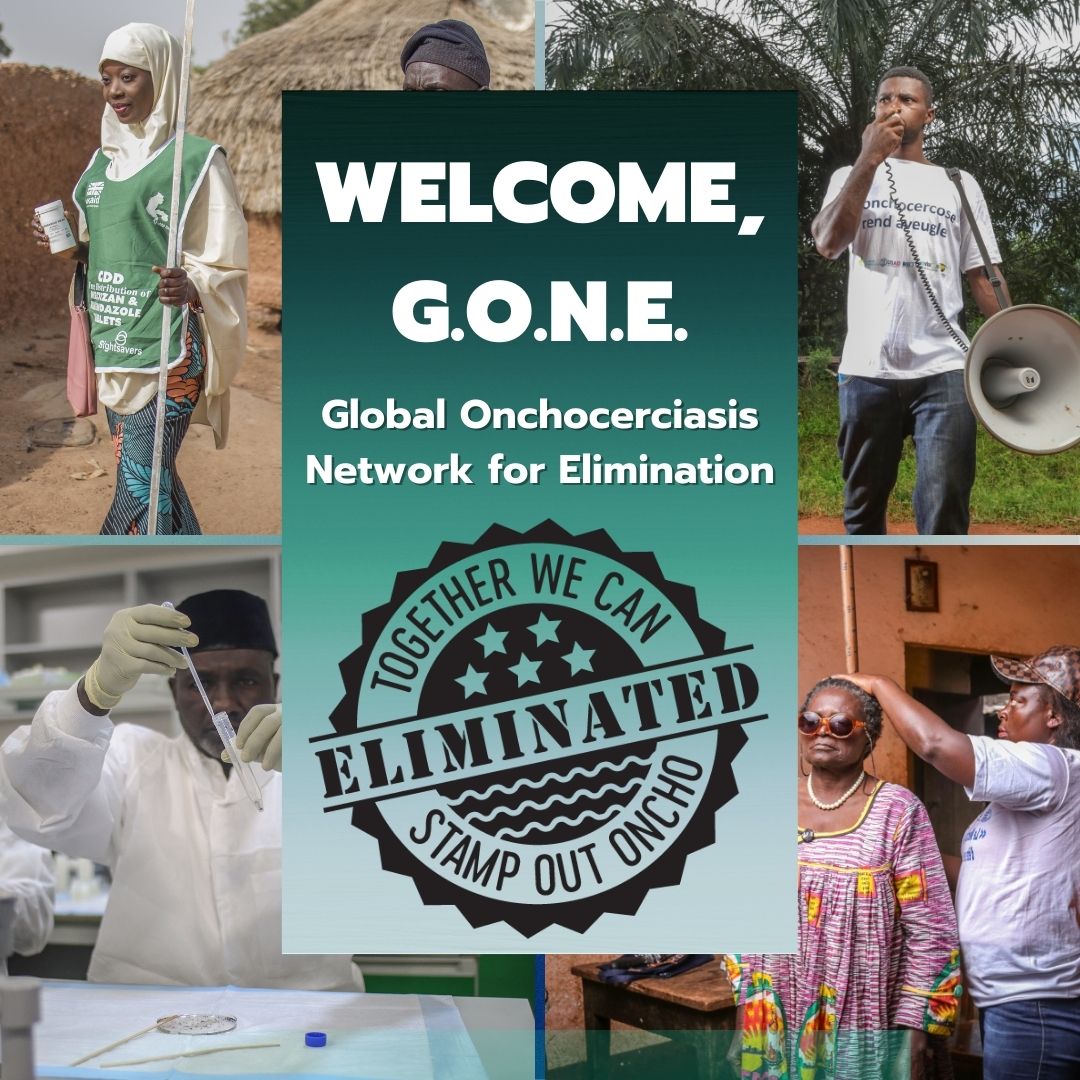 On #WorldNTDDay 🌍 we welcome the new Global Onchocerciasis Network for Elimination (GONE). This partner-driven initiative is an important step in making progress towards the NTD Road Map goals for the elimination of river blindness. #StampOutOncho #NTDRoadMap