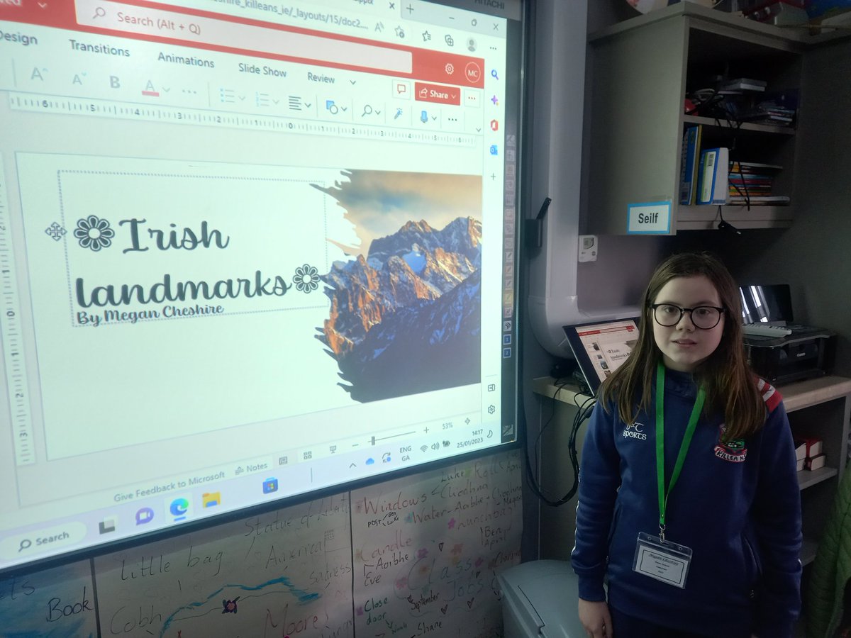 NsKillea's tweet photo. Bringing January to a close with our Irish Landmark Project presentations @NsKillea https://t.co/e20TdsHgLo