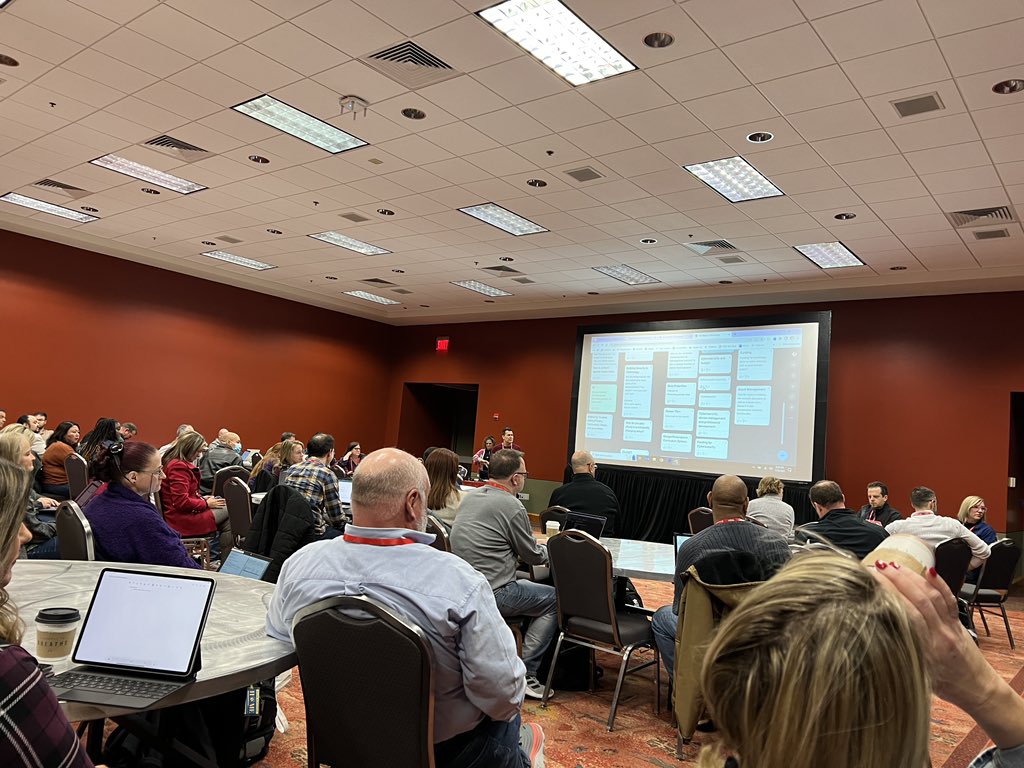 Starting my day at #TCEA23 with a room full of Technology Directors from across Texas and beyond sharing questions and their personal experiences and knowledge on many topics impacting our districts. Love the power of community.