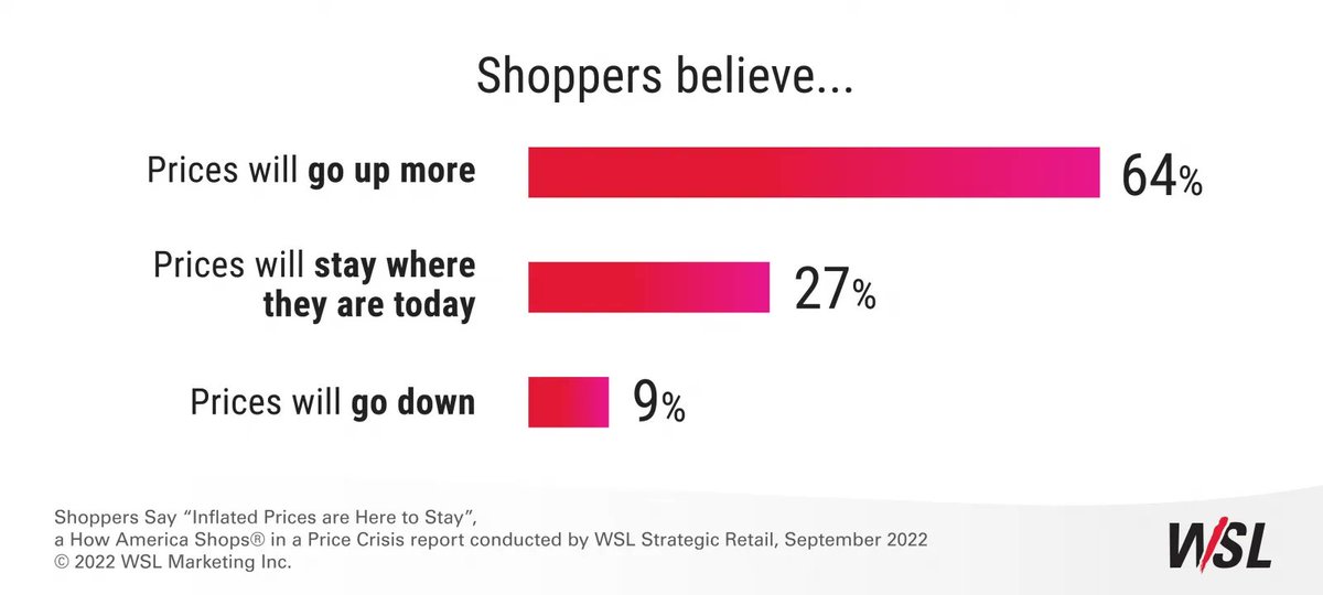 Many #shoppers are expecting retail prices to stay high, even if #inflation recedes. 💸🛍️ Find out more: buff.ly/3IqHyxd