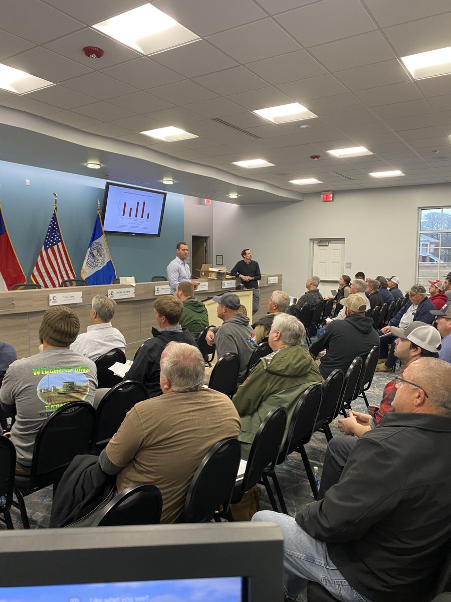 AustinBrownAg's tweet photo. Camden&Currituck Soybean Production Mtg happening now with @NCStatesoybeans @DominicDReisig @jhchandl @ncsoybeans #ExtensionInAction https://t.co/sfBLQ3P50P