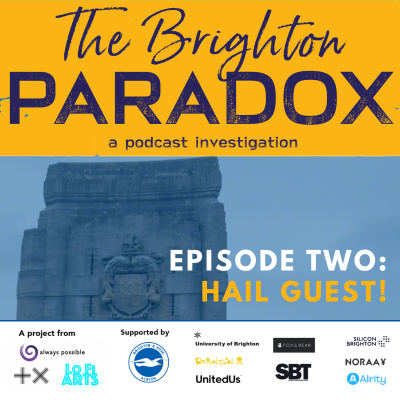 always_possible's tweet photo. The Brighton Paradox Episode 2: HAIL GUEST! 

We look at how the city that provides sanctuary, open arms and acceptance of strangers and travellers - is also the city that often marginalises communities outside of the centre

https://t.co/gY2zhuRoRk https://t.co/eLTkFDT07l