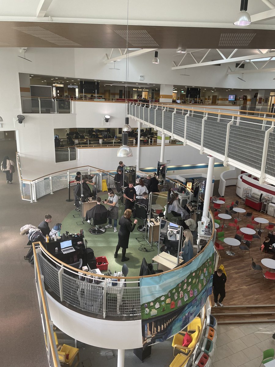donaldsondeb's tweet photo. First haircuts for our Level 3 Barbers Pop up at @dundee_angus Gardyne Campus! Open to staff students and the public! Come along for   FREE supervised haircuts Monday and Wednesday 2-7 #timetoinspire #Thriveinitiative #supportingcostoflivingcrisis #Wahl @WahlAcademy @Salon_Intl https://t.co/V3V5OSrq4z