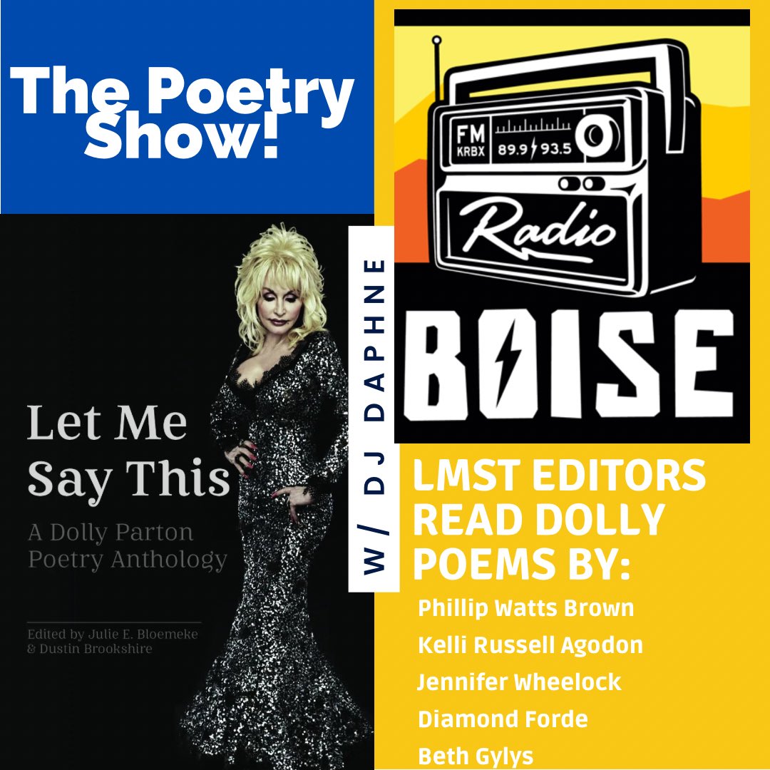 Did you hear DJ Daphne’s (@TPS_on_KRBX) interview w/ @jebloemeke & @DBrookshire on #ThePoetryShow on @radioboise? They read #DollyPoems by Phillip Watts Brown, @KelliAgodon, Jennifer Wheelock, @PoemsAndCake, & Beth Gylys. #LetMeSayThisAnthology #Poetry 

mixcloud.com/DaphneElizabet…